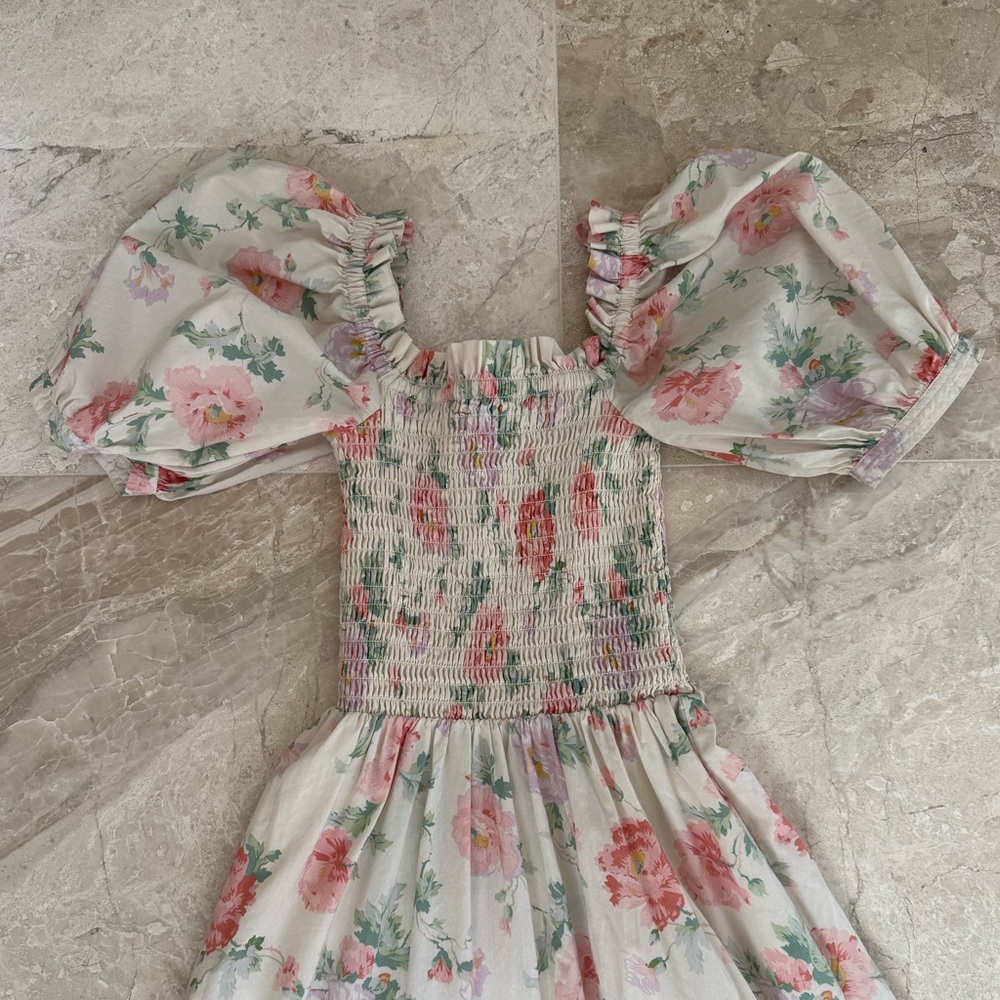 Polo Ralph Lauren Floral Smocked Cotton Dress XS NWT $398 - Picture 7 of 13